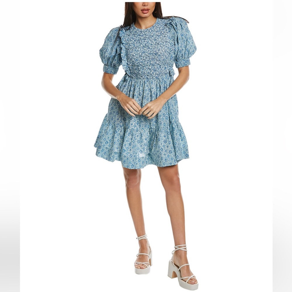 SEA New York Ida Print Smocked Dress